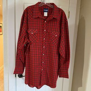 Men’s Wrangler western shirt size 19x36 Tall
